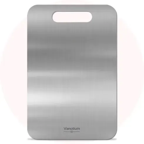 Vanotium Titanium Cutting Board in a modern kitchen